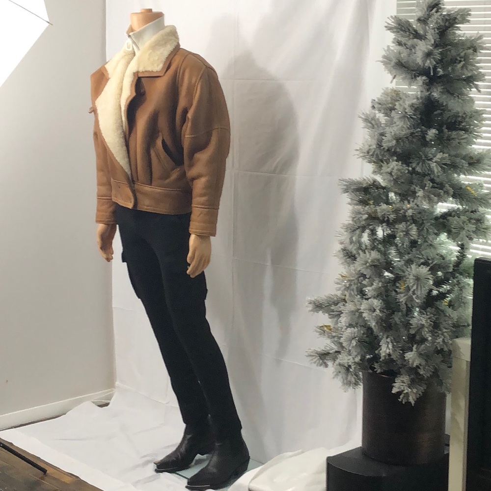 Shearling Aviator Bomber Jacket